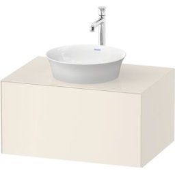 Duravit White Tulip meuble sous-vasque WT49750H4H4 80 x 55 cm, Nordic Blanc Brillant , 2000 , coulissant 2000 , plaque console match3