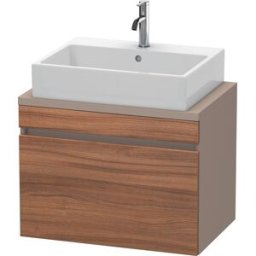 Duravit DuraStyle vasque match0 DS530107943 70 x 47,8 cm, noyer naturel / basalte mat, pour console, coulissant 2000