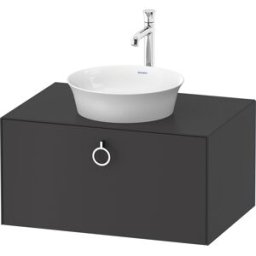 Duravit White Tulip vasque match0 WT498005858 80 x 55 cm, Graphit mat, 2000 , coulissant match3 avec poignée, plaque console 2000