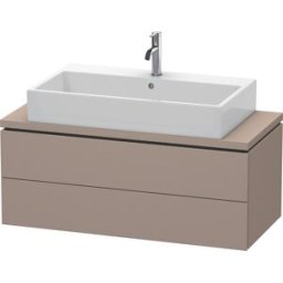 L-Cube Duravit vasque LC580904343 102 x 47,7 cm, basalte mat, pour console, 2 tiroirs