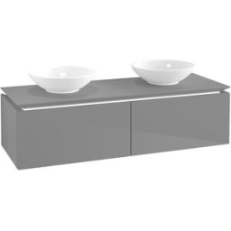 Villeroy und Boch Villeroy & Boch Legato Villeroy & Boch B668L0FP 140x38x50cm, avec éclairage LED, Glossy Grey
