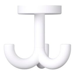 Hewi 477 Haken 477.90B05198 70 mm, triple, rotatif, jusqu'à 15 mm d'épaisseur, mat, blanc de sécurité