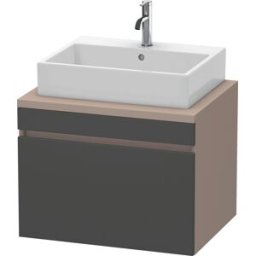 Duravit DuraStyle vasque match0 DS531104943 70 x 54,8 cm, graphite mat / basalte mat, pour console, coulissant 2000