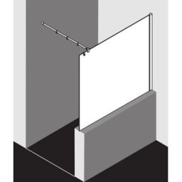 Kermi Filia XP paroi latérale FXTWF09018VPK 90x185cm, argent brillant, verre de sécurité trempé clair, avec stabilisation à 90 degrés