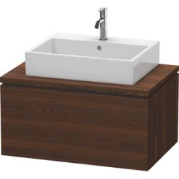L-Cube Duravit vasque LC581206969 82 x 54,7 cm, noyer brossé, pour console, 1 coulissant