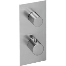 Herzbach jeu de finition Logic XL 11.521005. 2000 .09 module de thermostat Universal , tableau de bord carré, Inox brossé