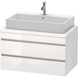 Duravit DuraStyle vasque DS531802243 90 x 54,8 cm, blanc brillant / basalte mat, pour console, 2 tiroirs