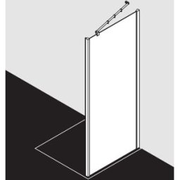 Kermi Filia XP panneau latéral FXUWD07518VPK 75x185cm, argent brillant, verre de sécurité trempé clair, sur receveur de douche