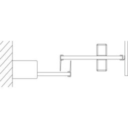 Kermi porte Nica , 2 pièces, avec panneau fixe NID2R15020VPK 150x200cm, argent brillant, verre de sécurité trempé clair, à droite, sur receveur de douche