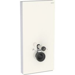 Geberit Monolith module de toilettes suspendu 131222JL5 hauteur 101cm, façade en verre gris sable, côté aluminium