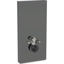 Geberit Monolith module de toilette mural 131222JK5 hauteur 101cm, façade verre lave, côté aluminium chrome noir