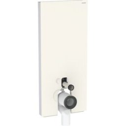 Geberit Monolith module de toilettes au sol 131033JL5 hauteur 114cm, façade en verre gris sable, côté aluminium