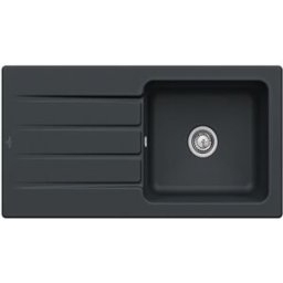 Villeroy und Boch Villeroy & Boch Architectura MetalRim évier encastré 336001S5 avec garniture de vidage et fonctionnement manuel, ébène