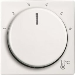 Plaque centrale Busch-Jaeger pour régulateur de température ambiante, bouton rotatif, blanc alpin 2CKA001710A4193 1794 R-914, Busch-balance® SI, avec échelle d'impression 1-6