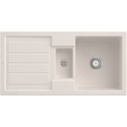 Villeroy und Boch Villeroy & Boch Flavia évier encastrable 330401KR avec garniture de vidage et fonctionnement manuel, crema