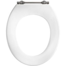 Pressalit WC siège 53011-BY3999 blanc polygiene, sans housse, standard, charnière spéciale BY3, fixe, Inox