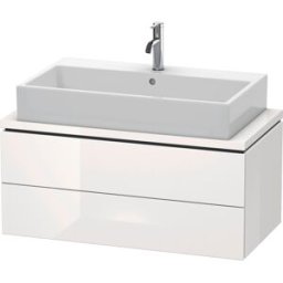 L-Cube Duravit vasque LC580808585 92 x 47,7 cm, blanc brillant, pour console, 2 tiroirs