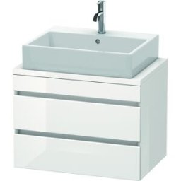 Duravit DuraStyle vasque DS530602222 70 x 47,8 cm, blanc brillant, pour console, 2 tiroirs