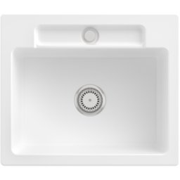 Villeroy und Boch Villeroy et Boch Siluet évier 334601RW avec garniture de vidage et commande manuelle, Stone White