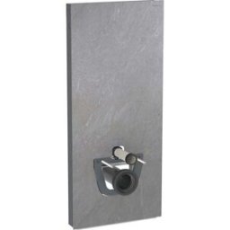 Geberit Monolith WC compact module 131231005 Hauteur 114cm, façade aspect ardoise, côté aluminium chrome noir