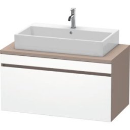 Duravit DuraStyle vasque DS531401843 100 x 54,8 cm, blanc mat / basalte mat, pour console, coulissant 2000