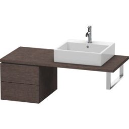 Duravit L-Cube meuble bas LC583607272 42 x 54,7 cm, chêne foncé brossé, pour console, 2 tiroirs