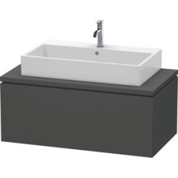 L-Cube Duravit vasque LC581404949 102 x 54,7 cm, graphite mat, pour console, 1 coulissant