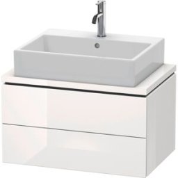 L-Cube Duravit vasque LC580602222 72 x 47,7 cm, blanc brillant, pour console, 2 tiroirs