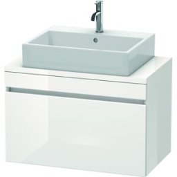 Duravit DuraStyle vasque DS530202222 80 x 47,8 cm, blanc brillant, pour console, 2000 coulissant
