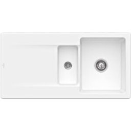 Villeroy und Boch Villeroy & Boch Siluet évier encastré 333701R1 avec jeu de déchets et fonctionnement manuel, blanc