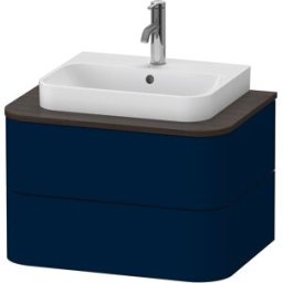 Happy D.2 Duravit match0 HP496009898 40,8 x 65 x 48 cm, 2 tiroirs, pour console, finition satinée bleu nuit