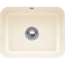 Villeroy und Boch Villeroy et Boch comptoir match0 670601FU avec jeu de déchets, fonctionnement manuel, kit de montage, Ivoire