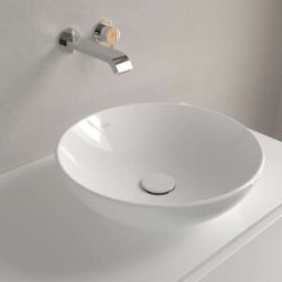 Villeroy und Boch Vasque à poser Villeroy et Boch Loop & Friends 4A460001 Ø 42 cm, sans plage de robinetterie, avec trop-plein, Blanc Alpin