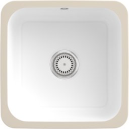 Villeroy und Boch Villeroy et Boch comptoir match0 670301R1 avec jeu de déchets, fonctionnement manuel, kit de montage, blanc