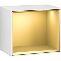 Villeroy und Boch Villeroy et Boch module d' Finion F590HFGF 41.8x35.6x27cm, station de charge, étagère or mat, laqué blanc brillant