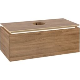 Villeroy und Boch Legato Villeroy et Boch vasque B603L0RH 100x38x50cm, centre vasque, avec éclairage LED, Kansas Oak