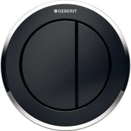 Geberit WC control Typ 10 116057KM1 pneumatique, double chasse, Meuble salle de bain , plastique, noir / chromé brillant