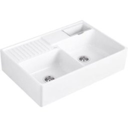 Villeroy und Boch Villeroy et Boch double bac 632391R1 ensemble de déchets, opération manuelle, bac de repos, blanc
