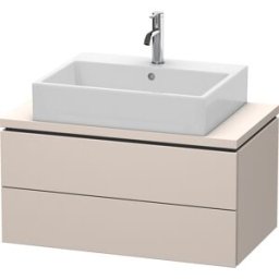 L-Cube Duravit vasque LC580709191 82 x 47,7 cm, taupe mat, pour console, 2 tiroirs