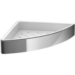 Emco Loft panier éponge d'angle 054500103 chromé, avec insert en plastique, fermeture invisible