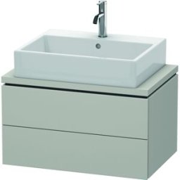 L-Cube Duravit vasque LC580600707 72 x 47,7 cm, gris béton mat, pour console, 2 tiroirs