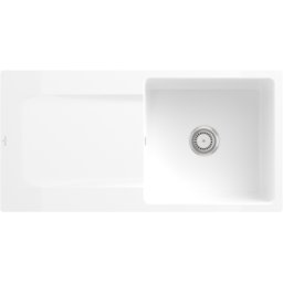 Villeroy und Boch Villeroy et Boch Siluet Villeroy et Boch encastrer 33361FR1 avec garniture d'écoulement et fonctionnement manuel, blanc