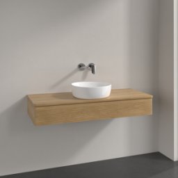 Villeroy und Boch Meuble sous-vasque Villeroy et Boch Antao K10111HN 120x19x50cm, plan vasque couleur chêne miel, chêne miel