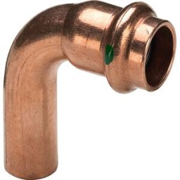 Viega Profipress feuille 291648 12 mm, 90°, cuivre, SC-Contur, extrémité d'insertion