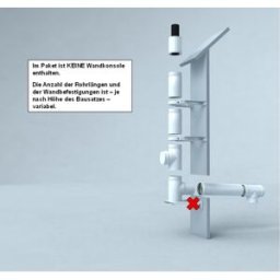 Pack complet Bertrams Polyline LAS pour installation murale extérieure 41KPAW110-9M DN 110/160, hauteur 9 m, blanc