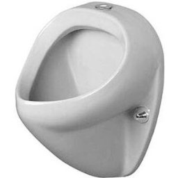 Urinoir universel Duravit Design Classics Jim 0850350007 avec alimentation par le haut, 345 x 350 mm, avec braguette, blanc brillant