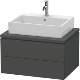 L-Cube Duravit vasque LC581604949 72 x 54,7 cm, graphite mat, pour console, 2 tiroirs