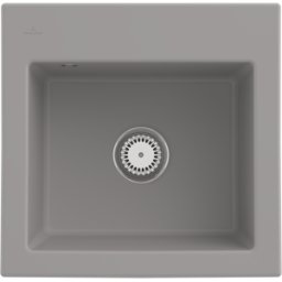 Villeroy und Boch Évier encastrable Villeroy et Boch Subway 50 S 331501KD avec garniture de vidage , 525 x 510 mm, commande manuelle, Fossil CeramicPlus