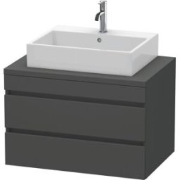 Duravit DuraStyle vasque DS531704949 80 x 54,8 cm, graphite mat, pour console, 2 tiroirs