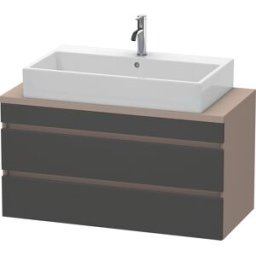 Duravit DuraStyle vasque DS530904943 100 x 47,8 cm, graphite mat / basalte mat, pour console, 2 tiroirs
